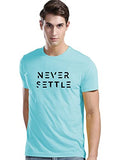Adro Mens Never Settle Cotton T-Shirt (Rn22-03-Set-Mi_Mint_L)