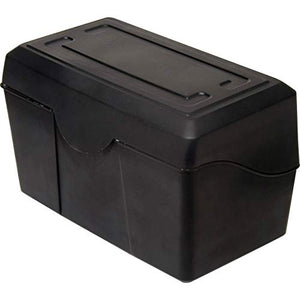 Innovative Storage Designs Plastic Card File, 4 X 6, 300-Card Capacity, Black