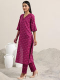 Libas Women'S Cotton Kurta Set (400354_Burgundy_M)