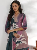 Libas Women'S Cotton Blend Kurta Set (48845_Mauve Mauve M