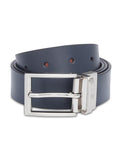 United Colors Of Benetton Stango Men Leather Reversible Belt Navy+Tan, S 80Cm