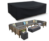 HIGHTQURO Patio Furniture Covers Waterproof, Heavy Duty 600D Outdoor Furniture Covers for Outside Sectional Sofa Set,Tear Resist