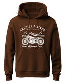 Adro Men'S Cotton Neck Hooded Sweatshirt (H24-Ame-Br-M_Brown)