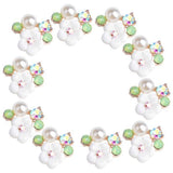 ATORSE 2x10 Pieces Rhinestone Crystal Pearl Embellishment Buttons Flatback 1.3x1.3cm