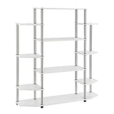 Convenience Concepts Designs2Go No Tools Wall Unit Bookshelf Contemporary Storage Display, 10 Spacious Shelves for Modern Living