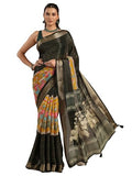 Libas Womens Woven Design Silk Blend Saree With Blouse Piece
