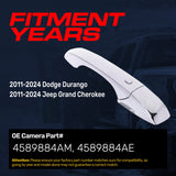 Exterior Door Handle Chrome Replacement for Dodge Durango (2011-2024) / Jeep Grand Cherokee (2011-2024) OE Part # 4589884AM, 4589884AE | Front Right Passenger Side w/o Keyhole