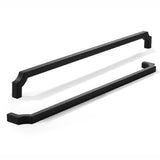 khtumeware 1-Pack 18 Inch Square Matte Black Appliance Cabinet Pulls, Solid Zinc Alloy Heavy-Duty Handles for Kitchen/Bathroom C