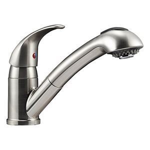 Dura Faucet Df-Nmk852-Sn Rv Pull-Out Swivel Kitchen Sink Faucet (Brushed Satin Nickel)