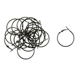 ATORSE 6x20pcs 30mm Round Hoop Loop Leverback Earring Making Findings Metallic Black