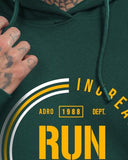 Adro Men'S Cotton Neck Hooded Sweatshirt (H24-Fast-Grn-L_Green)