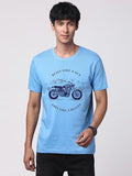 Adro Men'S Royal Bike Design Printed 100% Cotton T-Shirt - Regular Fit, Printed T-Shirts For Men (Rn24-Ryl-Sk_Sky Blue_2Xl)