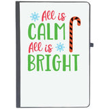 Udnag Ruled Notebook Diary Calm Bright | All Is Calm All Is Bright, [A5 80Pages 80Gsm]