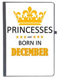 Udnag Ruled Notebook Diary Birthday | Princesses Are Born In December, [A5 80Pages 80Gsm]