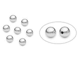 1000pcs 3mm (0.12 Inch) Small Tiny Seamless Loose Round Beads Sterling Silver Plated Brass Spacer for DIY Craft Jewelry Making C