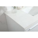Elegant Decor Roman 36 Aluminum Alloy Mdf Single Bathroom Vanity In White