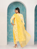 Gosriki Women'S Cotton Blend Straight Printed Kurta With Pant & Dupatta (Mei Yellow-Nb-Gs_L_Yellow_Large),Yellow,,B0D4JBH31S