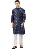 See Designs Men'S Cotton Regular Fit Kurta (15049822_Navy Blue_L)
