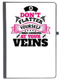 Udnag Ruled Notebook Diary Nurse | DonT Flatter Yourself, [A5 80Pages 80Gsm]