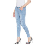 Nifty Women'S Denim Stretchable Slim Fit Jeans (1246, Sky Blue, 28)