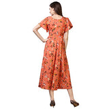 Oomph! Women'S Western & Fusion Wear Midi Dresses For Women Beach Red - Md61,Blush Red,Blush Red,M