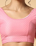 Toplot Cotton Blend Lycra Stretchable Readymade Blouses Pack Of 2 (Combo-5058-Bbp-Crm-36),Baby Pink-Cream,36,B0CV58CYNM