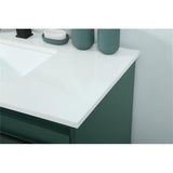 Elegant Decor Sloane 36 Mdf And Steel Single Bathroom Vanity In Green