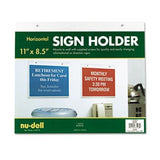 Acrylic Sign Holders FRAME,11X8.5,HORZ,CR (Pack of 8)
