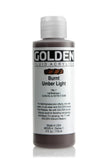 Fluid Acrylics by GOLDEN, Burnt Umber Light, 4 fl. oz. Bottle, Professional Acrylic Paint, SemiOpaque
