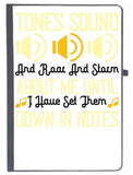 Udnag Ruled Notebook Diary Music | Tones Sound, And Roar And Storm About Me Until I Have Set Them Down In Notes, [A5 80Pages 8