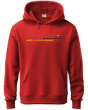 Adro Men'S Cotton Blend Neck Hooded Sweatshirt (H24-Rac-Rd_Red,RedApparel,M