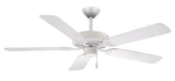 Minka-Aire F547-WH Contractor 52 Inch Pull Chain Ceiling Fan in WhiteFinish