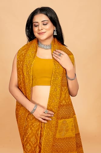 Tamaira Fashion Women'S Plain Cotton Saree (11549_Mustard
