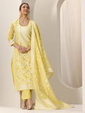 Libas Women'S Chanderi Silk Kurta Sets (99217_Yellow_M)
