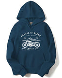 Adro Men'S Cotton Neck Hooded Sweatshirt (H-M-Ame-Sb_Teal_2Xl)