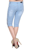 Nifty Women'S Slim Fit Capris (1301, Sky Blue, 28)