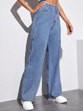 Toplot Jeans For Women || Women High Rise || Wide Leg Pants || Bell Bottom Jeans (Straight-Jeans-5204-Light Blue-32),Light Blue,32,B0DDTGGSMF