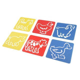 ATORSE 3x6 Pieces/Set Drawing Template Stencils Ruler for Kids DIY Crafts 14x15cm #1