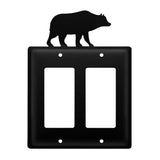 Village Wrought Iron Bear Double GFCI Cover