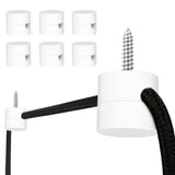 Zevnico 6 Pack Swag Hook for Ceiling Hanging Light, White Pendant Light Hook, DIY Lamp Electric Wire Cable Cord Chandelier Fixtu