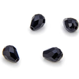 50pcs Adabele Austrian 8mm Faceted Teardrop Crystal Beads Jet Black Compatible with 5500 Swarovski Crystals Preciosa