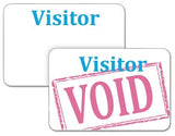 Times Up! SelfExpiring Visitor Badges, OneDay Badge, 3 x 2, White, 100/Box