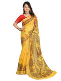 GRECIILOOKS Women's Cotton Sarees (GL-S2436_Yellow)