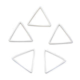 Adabele 100pcs Silver Triangle Beading Hoop Link Jewelry Findings 20mm Geometric Connector Open Back Bezel Frame for DIY Craft J
