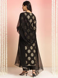 Gosriki Women'S Rayon Blend Printed Straight Kurta With Pant & Dupatta (Jubal Black-Vks01-Gs_Xxl_Black_Xx-Large),BLACK,2,B0DT76R6M7