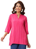 Libas Women'S Cotton Blend Straight Kurtis (29358O_Pink_Xl)