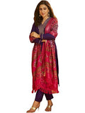 Gosriki Women'S Rayon Viscose Embroidered Straight Kurta With Pant & Dupatta (Guzarish Begani-Gs_S_Begani_Small),Begani,,B0DWFL3XNT