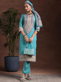 Libas Women'S Poly Crepe Kurta Set (36942 Blue L