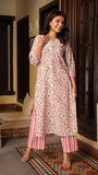 Fabnex Cotton Blend Kurta Set For Women | Women Kurta | Women Kurta Sets Kurtis | Women Kurta Pant Set | Women Kurta Pant Set Women Kurti Set With Pant (K-46-47) (S, Pink)