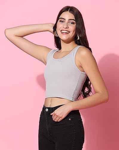 Toplot Women'S Combo Solid Ribbed Scoop Neck Sleeveless Slim Fit Tank Top Pack Of 2 (Combo-5069-Blk-Gry-S),Black-Grey,,B0CG5HCDTB